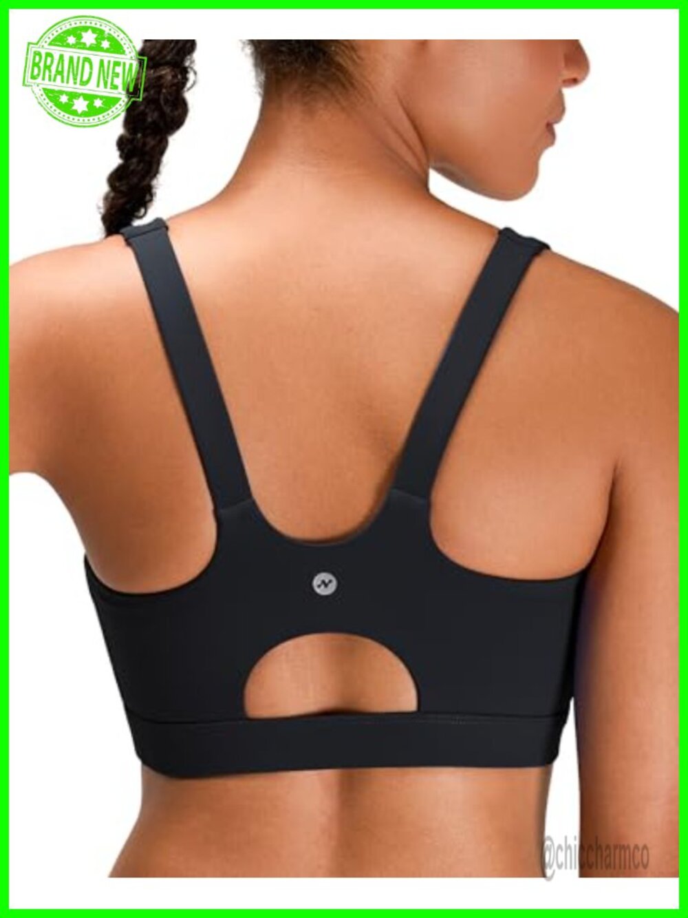 High Support Racerback Sports Bra with Sewn-in Pads for Women Yoga Workout